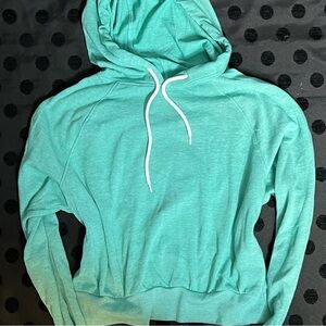 Massimo Teal Cropped Hoodie